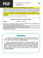 Guía #9 Décima y Romancero 7° A B