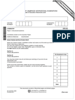 University of Cambridge International Examinations General Certificate of Education Advanced Level