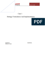 Case 1 Strategy Formulation and Implementation: March 21, 2010