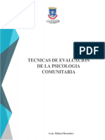 Tecnicas de Evaluacion en Psicologia Comunitaria