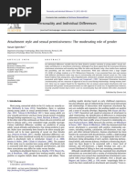 Attachment Style and Sexual Permissiveness The Moderating Role of Gender