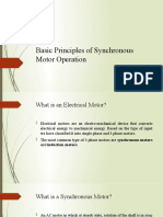 Basic Principles of Synchronous Motor Operation