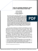 A Five-Year Study of Upward Feedback What Managers Do With Their Results Matter