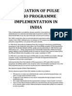 Evaluation of Pulse Polio Program in India