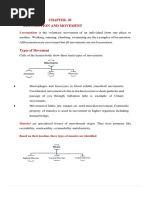 Chapter-20 Locomotion and Movement: Is The Voluntary Movement of An Individual From One Place To