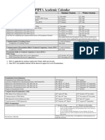 PIPFA Academic Calendar