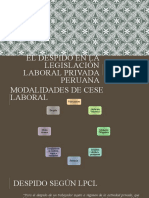 El Despido en La Legislación Laboral Privada Peruana