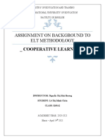 Assignment On Background To Elt Methodology: - Cooperative Learning