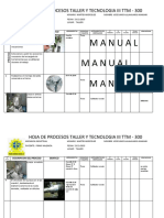 Hoja de Procesos Taller y Tecnologia Iii TTM