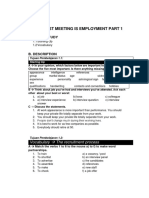 The First Meeting Is Employment Part 1: A. Aim of Study