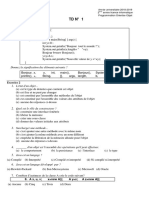 Corrigé TD 01 Module POO Univ Tlemcen Promo 2018-2019