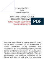 Role of SCERT and DIET in Teacher Education