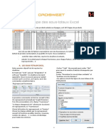 Principe Des Sous-Totaux Excel