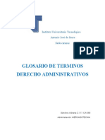 Glosario de Terminos Derecho Administrativos