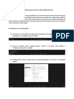 Como Activar Sonido Original en Zoom