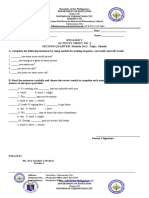 English V Activity Sheet No. 2 SECOND QUARTER: Module No.2-Topic