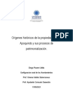 Orígenes Históricos de La Propiedad Rural en Apoquindo y Sus Procesos de Patrimonialización.