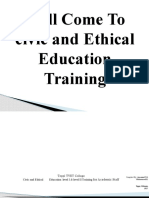 Well Come To Civic and Ethical Education Training