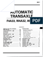 Automatic Transaxle: F4A33, W4A32, W4A33