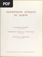 Inscriptions Antiques Du Maroc