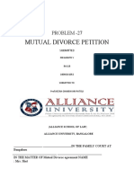 Mutual Divorce Petition: Problem - 27