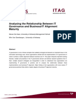 Analysing The Relationship Between IT Governance and Business/IT Alignment Maturity