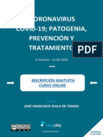 CURSO CORONAVIRUS COVID-19 - Patogenia, Prevención y Tratamiento (2 Ed 15.03.2020) - ISBN 978-84-16861-95-8