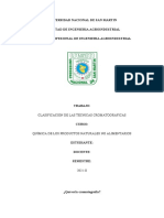 Clasificación de Las Técnicas Cromatográficas