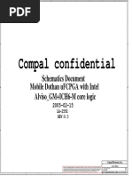 Compal Confidential: Mobile Dothan uFCPGA With Intel Alviso - GM+ICH6-M Core Logic Schematics Document