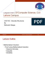 Department of Computer Science, CUI Lahore Campus: CSC102 - Discrete Structures by Mahwish Waqas