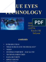 Blue Eyes Technology: Presented by Shalini Gupta B.tech CSE 3rd Year