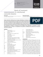 Reliability Analysis of Moment Redistribution in Reinforced Concrete Beams