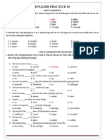 English Practice 10: C. Who