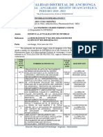 Informe #001 - Infobras Remito Actualizacion de Obras