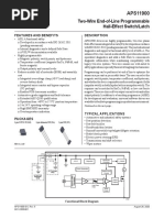 Two-Wire End-of-Line Programmable Hall-Effect Switch/Latch: Description Features and Benefits