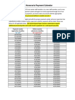 ETS Honoraria Payment Calendar: For Staff