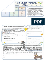 Subject and Object Pronouns. Possessive Adjectives