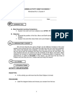 Learning Activity Sheet in Science 7: A. Practice Tasks