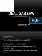 Ideal Gas Law: Prepared By: Kristine Hazel W. Bidayan Special Science Teacher I