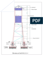 Elevation at Grid B-B, 2-2,1-1: X X X X