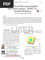 Study of Novel Microstrip Graphene Nano Patch Antenna GNPA For Terahertz Radiation