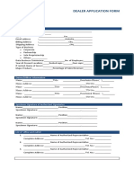 Dealership Application Form New