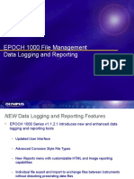 EPOCH 1000 File Management Data Logging and Reporting