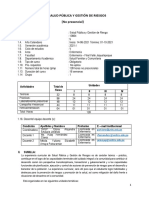 Silabo Salud Pública y Gestión de Riesgos Grupo 1 VJ 2021