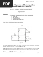 University of Engineering and Technology, Lahore Department of Electrical Engineering