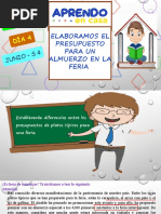 Elaboramos El Presupuesto para Un Almuerzo en La Feria - 24-06