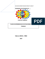 7 Plan de Experiencias Formativas en Situaciones Reales de Trabajo