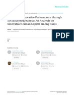 2015 Promoting Innovative Performance Through Social Embeddedness An Analysis On Innovative Human Capital Among SMEs