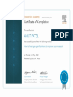 Leverage Open Hardware Improve Research Certificate