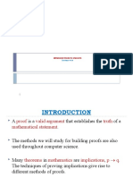 Introduction To Proofs: Lecture # 16